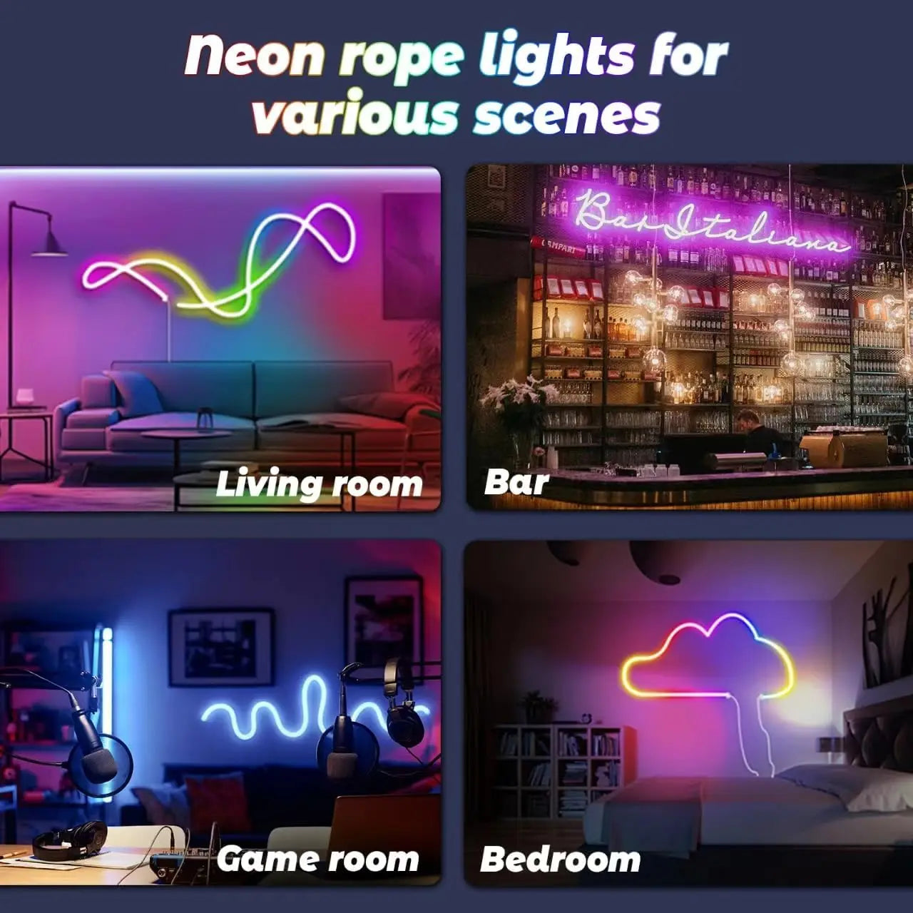 RGB Neon LED Strip Lights – Smart App & Music Sync, Waterproof (10M–30M)