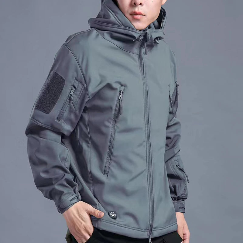 Men's Winter Autumn Softshell Fleece Jackets Waterproof Outdoor Fishing Hiking Hunting Thermal Camping Cargo Coats Warm M-5XL