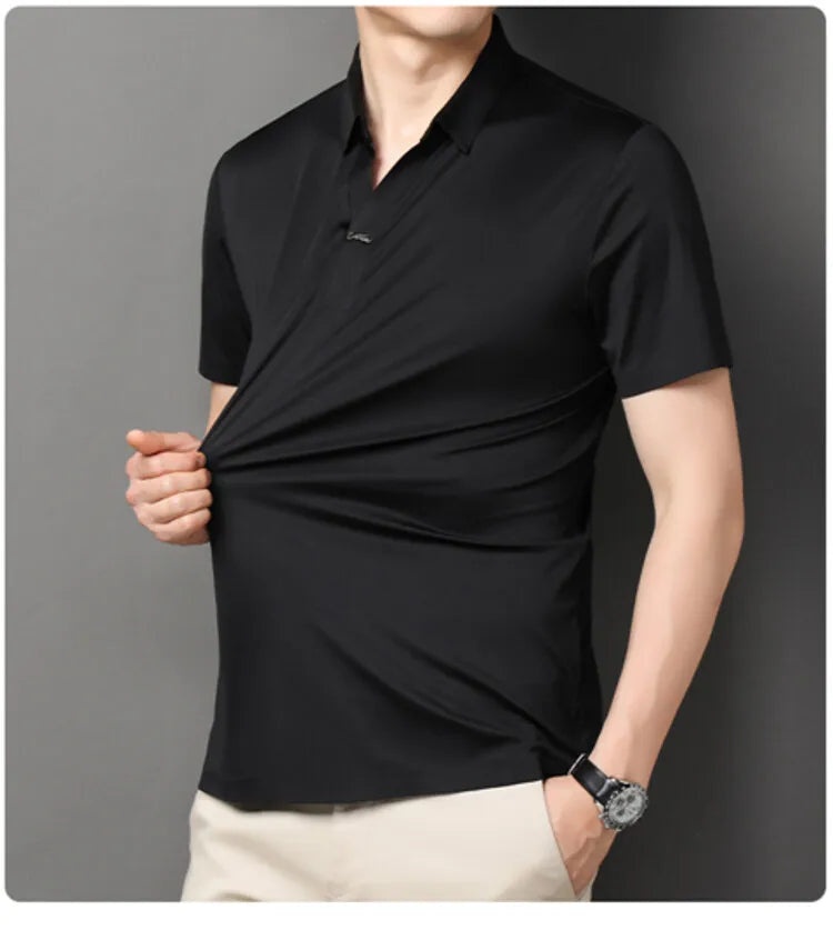 Men’s Stretch Polo Shirt – Quick-Dry Business Casual (M-4XL)