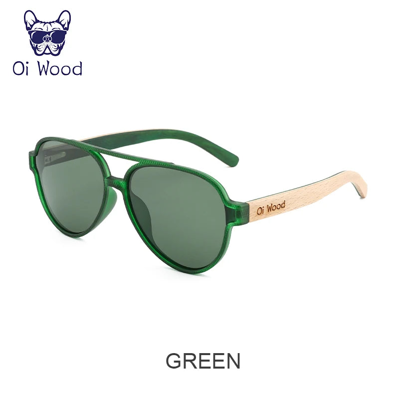 Oi Wood Sunglasses For Women Men Wooden Sun Glasses Polarized UV400 High Quality Eyewear Accessory Original Box