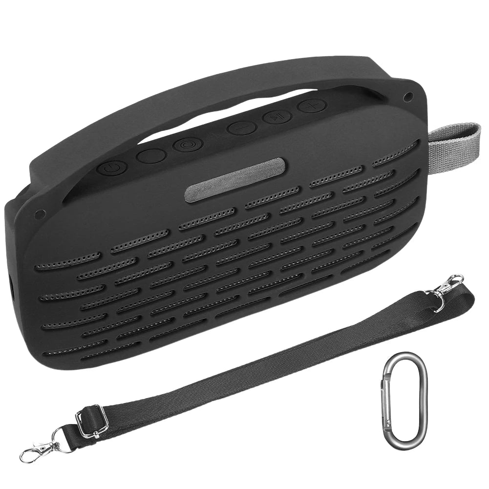 Silicone Case Cover for Bose SoundLink Flex 2nd Gen Speaker Travel Protective Carrying Case Pouch with Handle & Shoulder Strap