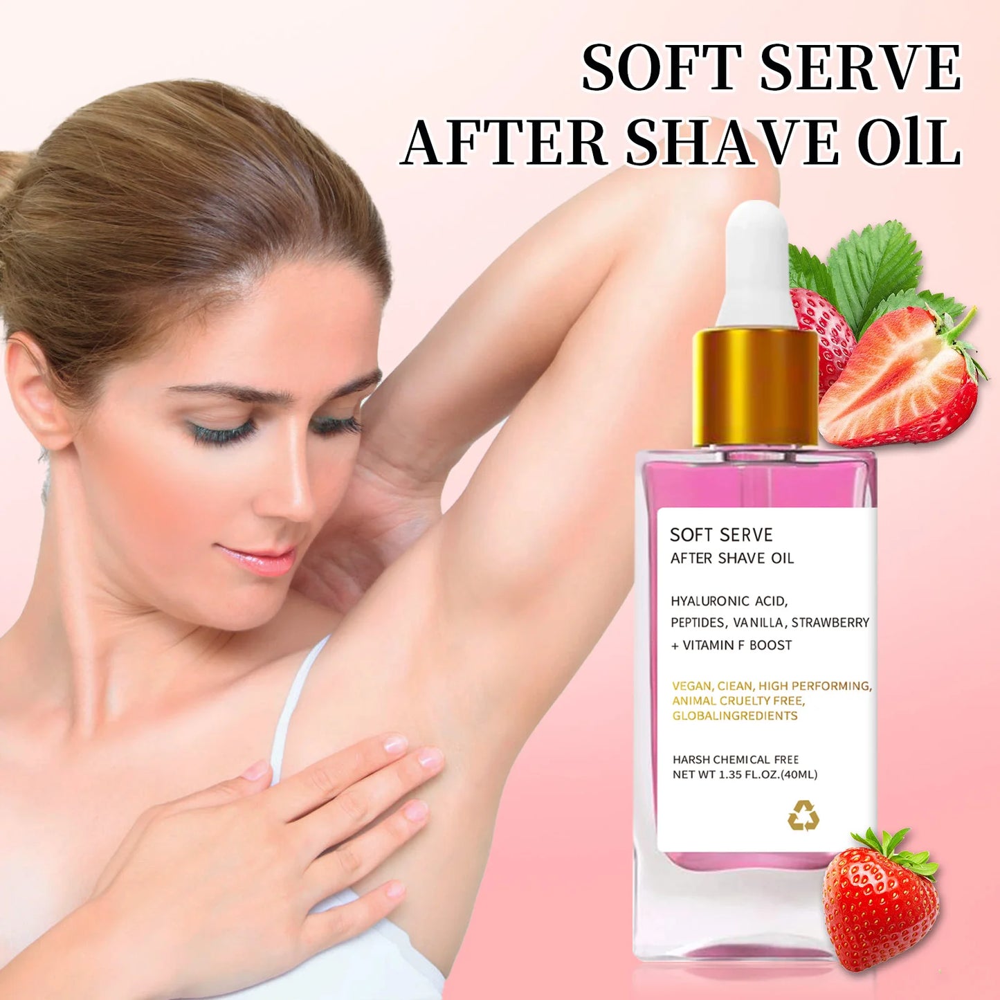 Strawberry Vanilla After Shave Oil women Serve Shave Oil Truly After Shave OilFor Smooth Skin Moisturizes Soft Skin Care