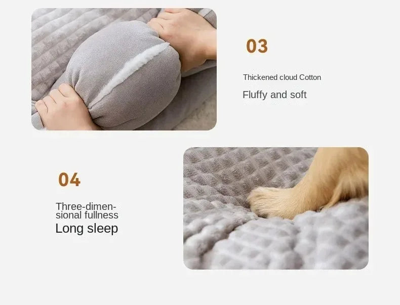 Cozy Corduroy Pet Bed – Warm Winter Sofa for Dogs & Cats