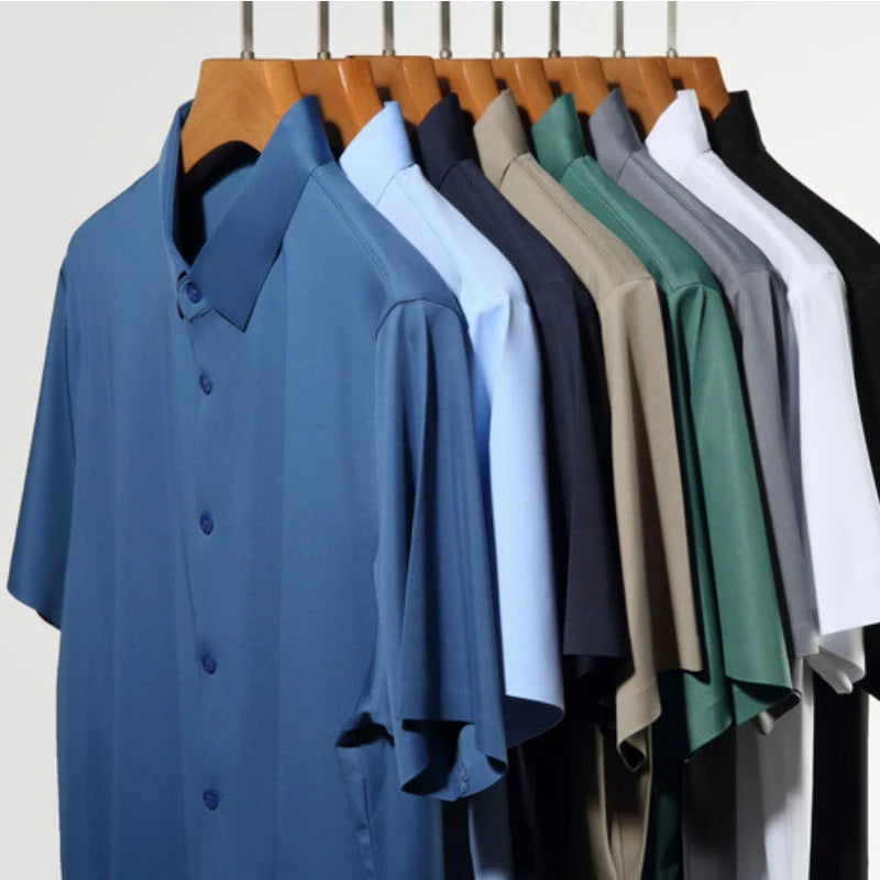 Men’s Ultra Stretch Short Sleeve Shirt – Breathable Business Casual