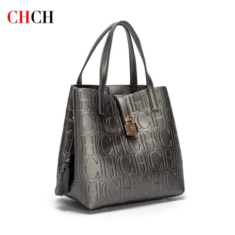 Steel Embossed PU Tote Bag – Elegant Handheld Shoulder Bag for Women