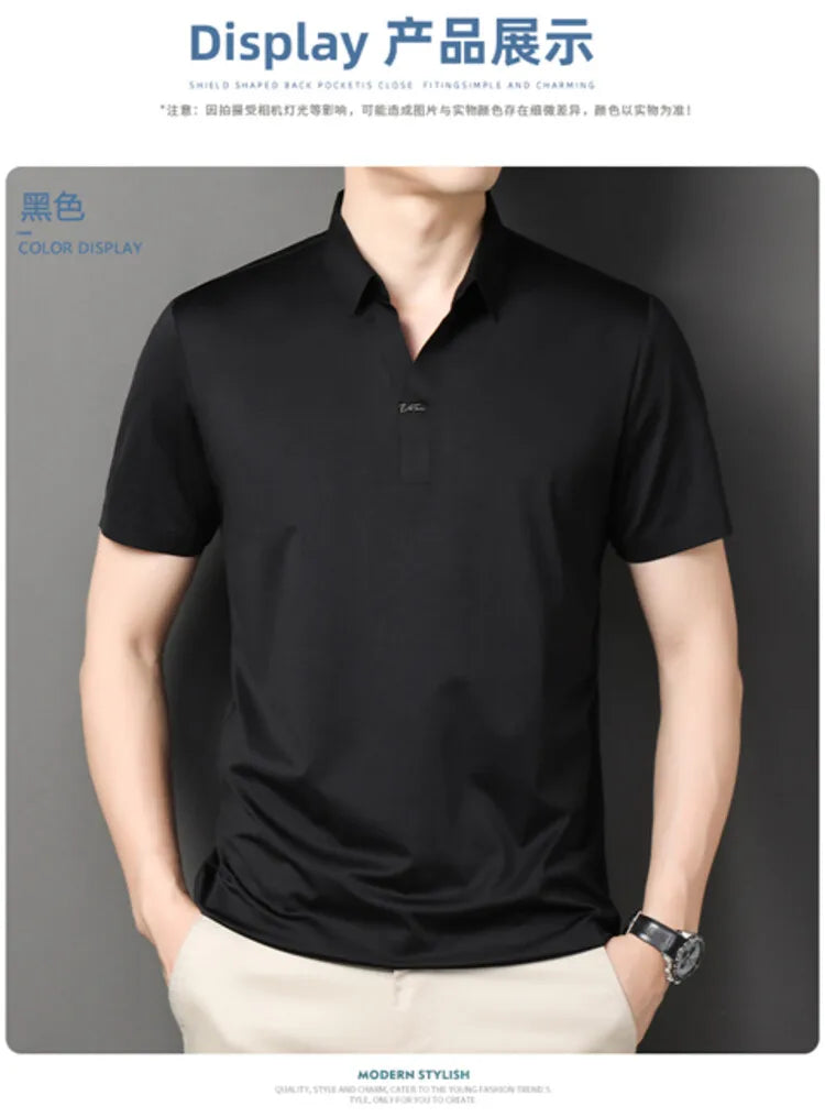 Men’s Stretch Polo Shirt – Quick-Dry Business Casual (M-4XL)