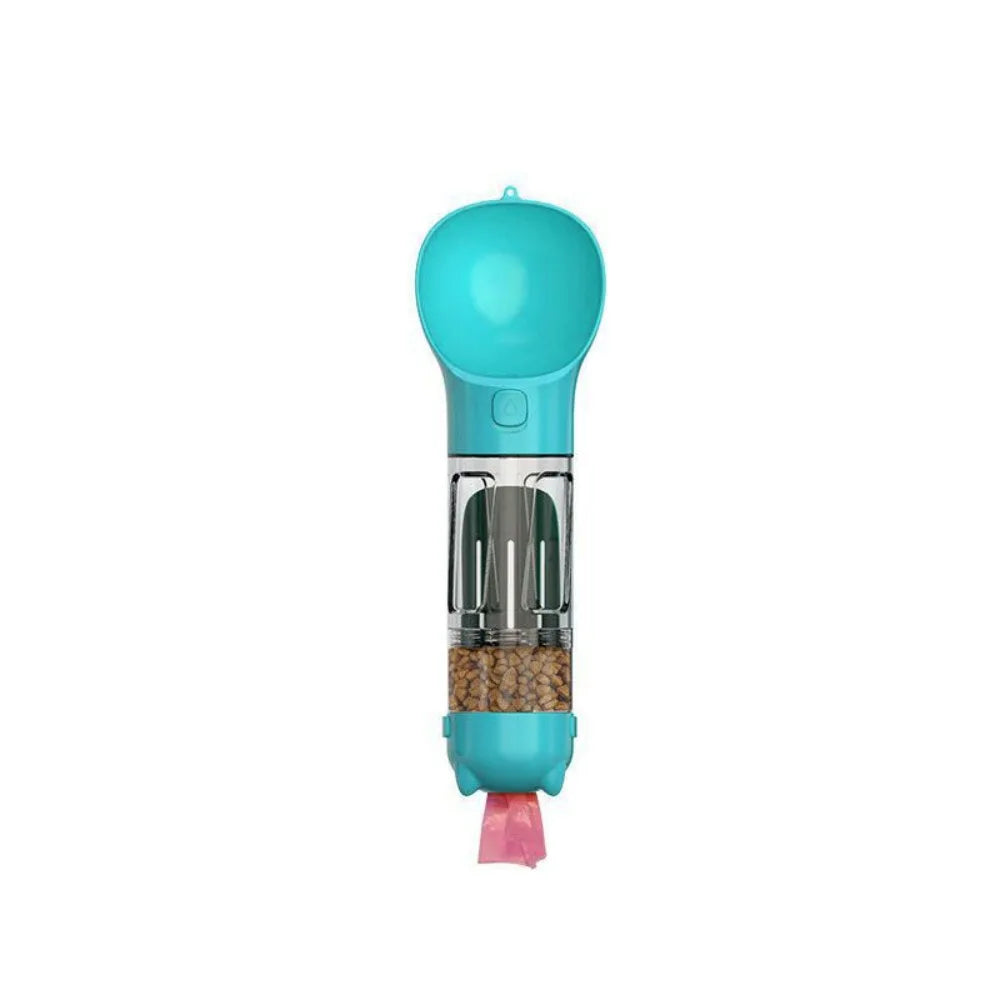 300/500ml Pet Water Food Dispenser 3 in 1 with Trash Bag Box and Shovel Pet Dog Water Bottle Leak Proof Dog Food Feeder Cat