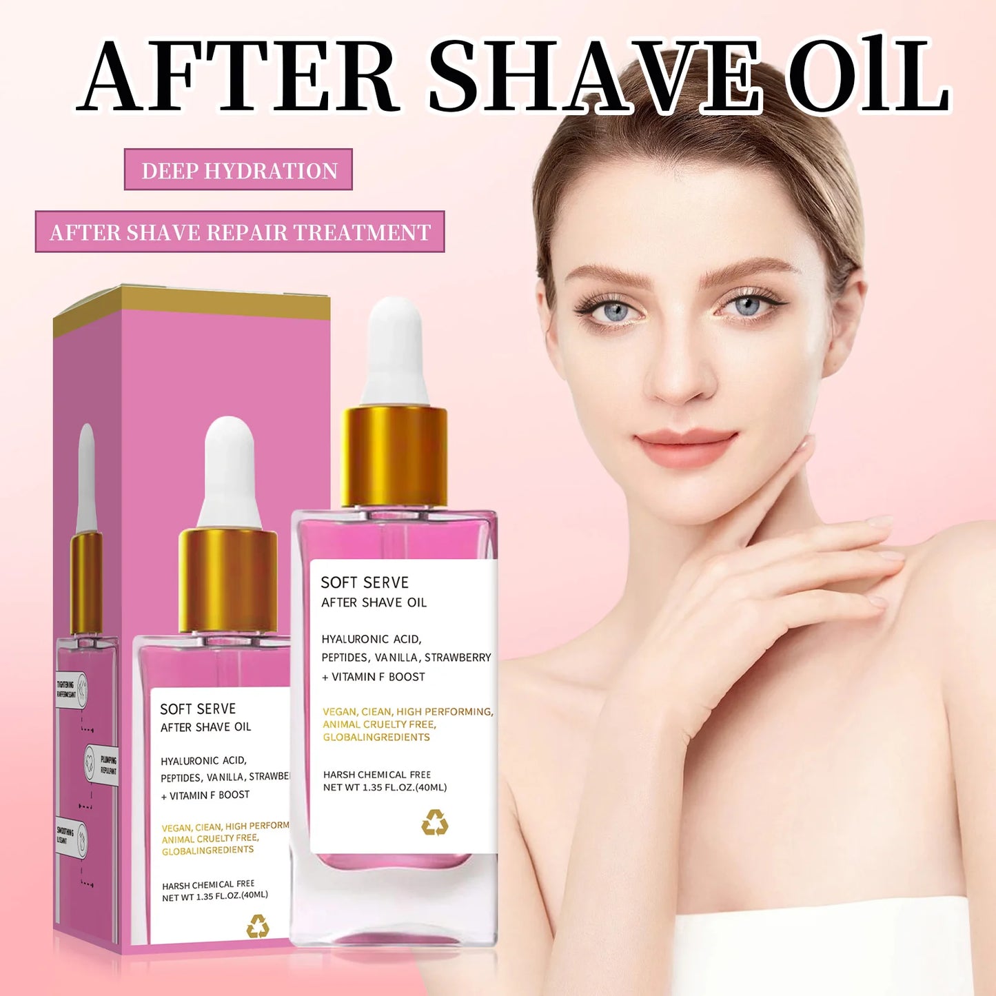 Strawberry Vanilla After Shave Oil women Serve Shave Oil Truly After Shave OilFor Smooth Skin Moisturizes Soft Skin Care