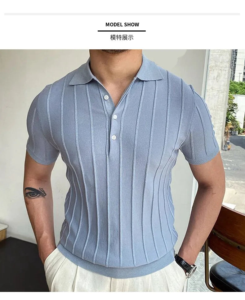 Men’s Slim Fit Polo Shirt – Breathable Short Sleeve Casual Top (M-3XL)