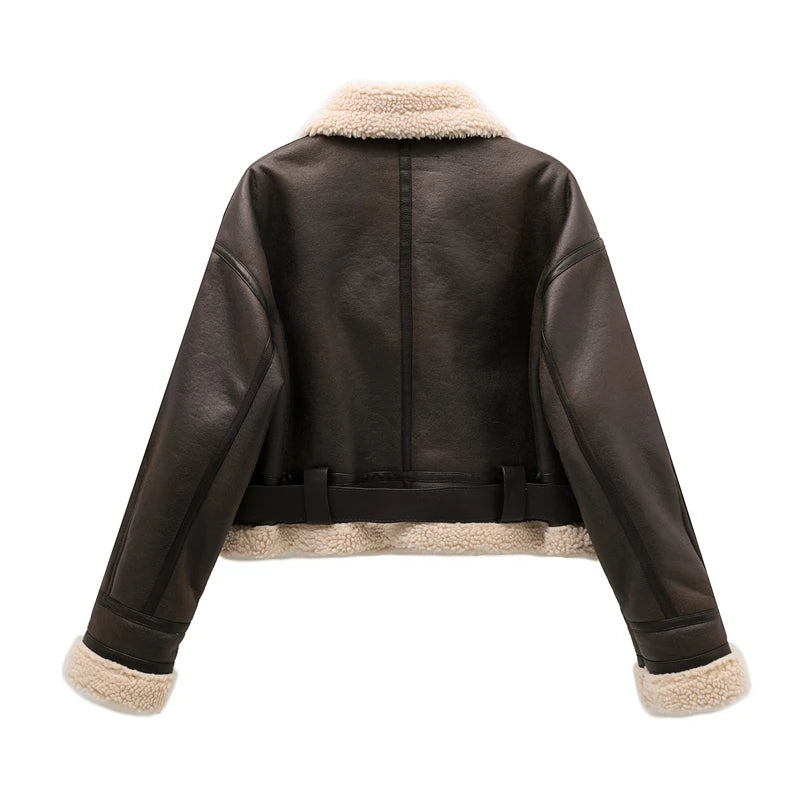 Women’s Faux Shearling Winter Coat – Thick, Warm & Stylish | RARF