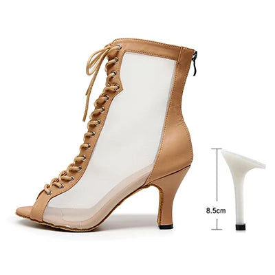 Women’s Latin Dance Shoes – High Heel Ballroom Salsa Practice Shoes with Soft Sole