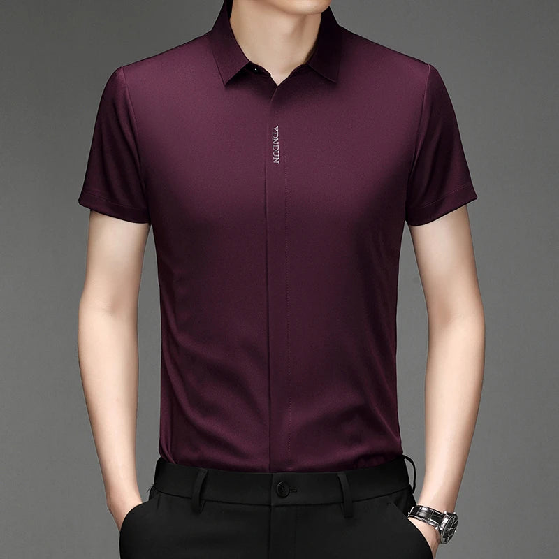 Men’s Business Casual Wrinkle-Resistant Dress Shirt – All Season