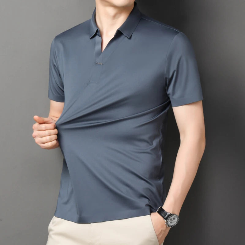 Men’s Stretch Polo Shirt – Quick-Dry Business Casual (M-4XL)