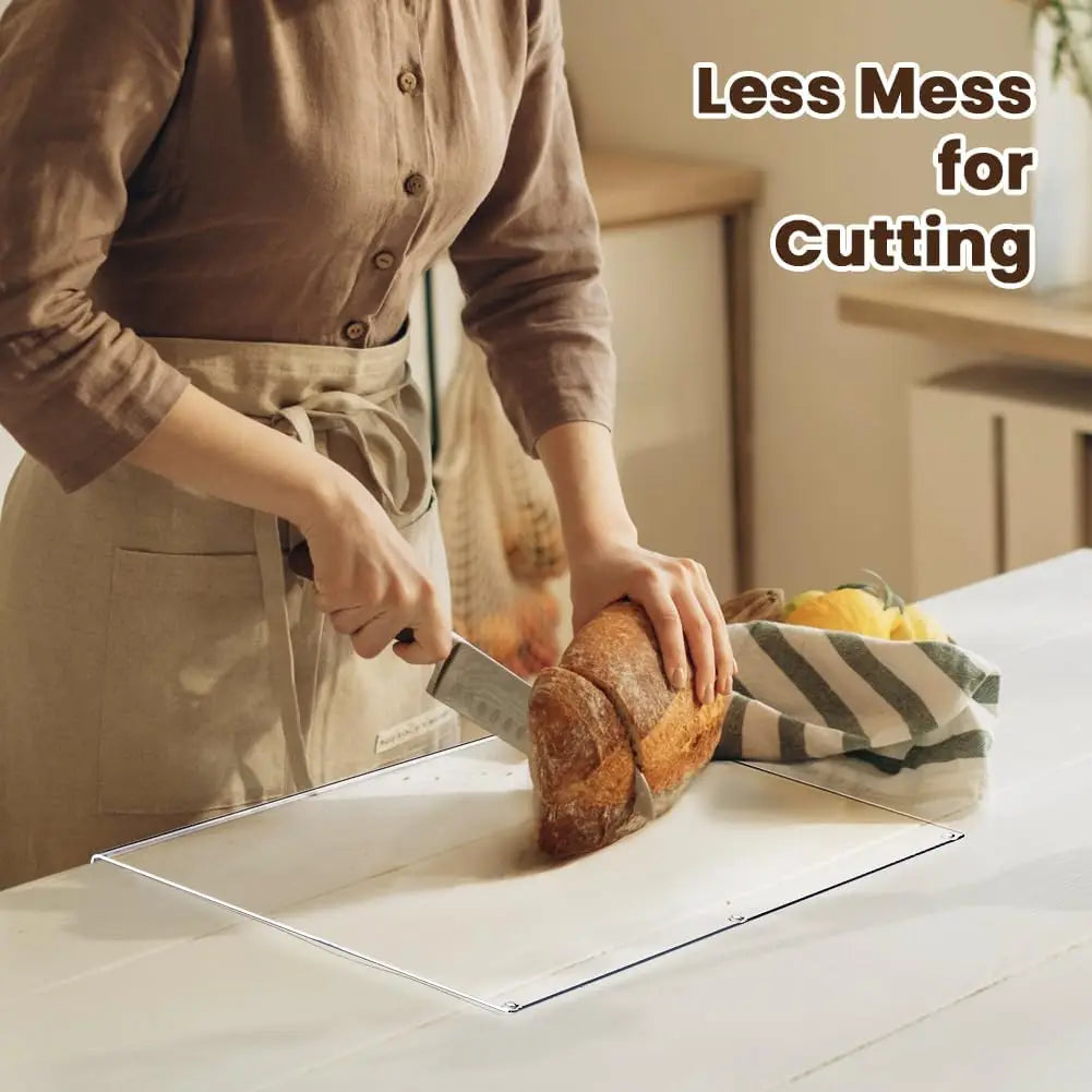 Acrylic Cutting Board with Lip – Non-Slip Transparent Counter Protector
