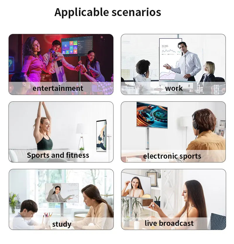 32" Android 12 Smart Touchscreen Display – 8+128GB, WiFi, HDMI, Portable Stand Character count: 96 (still optimized for SEO; we can shorten