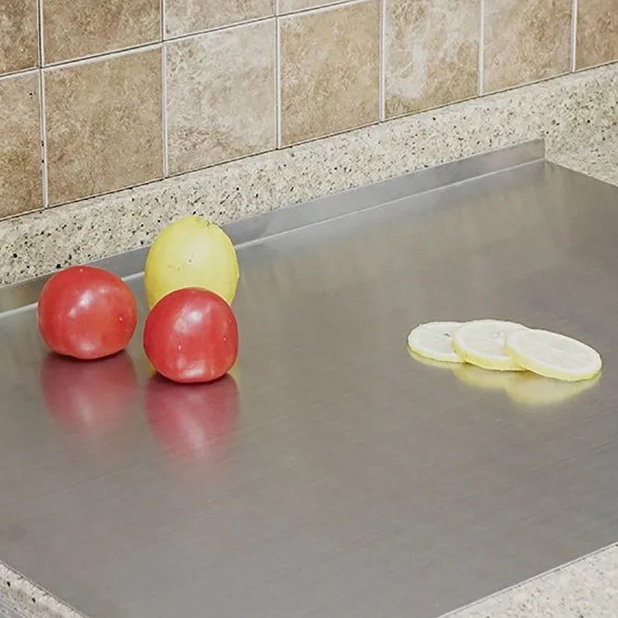 Stainless Steel Folding Cutting Board – Double-Sided, L-Shaped