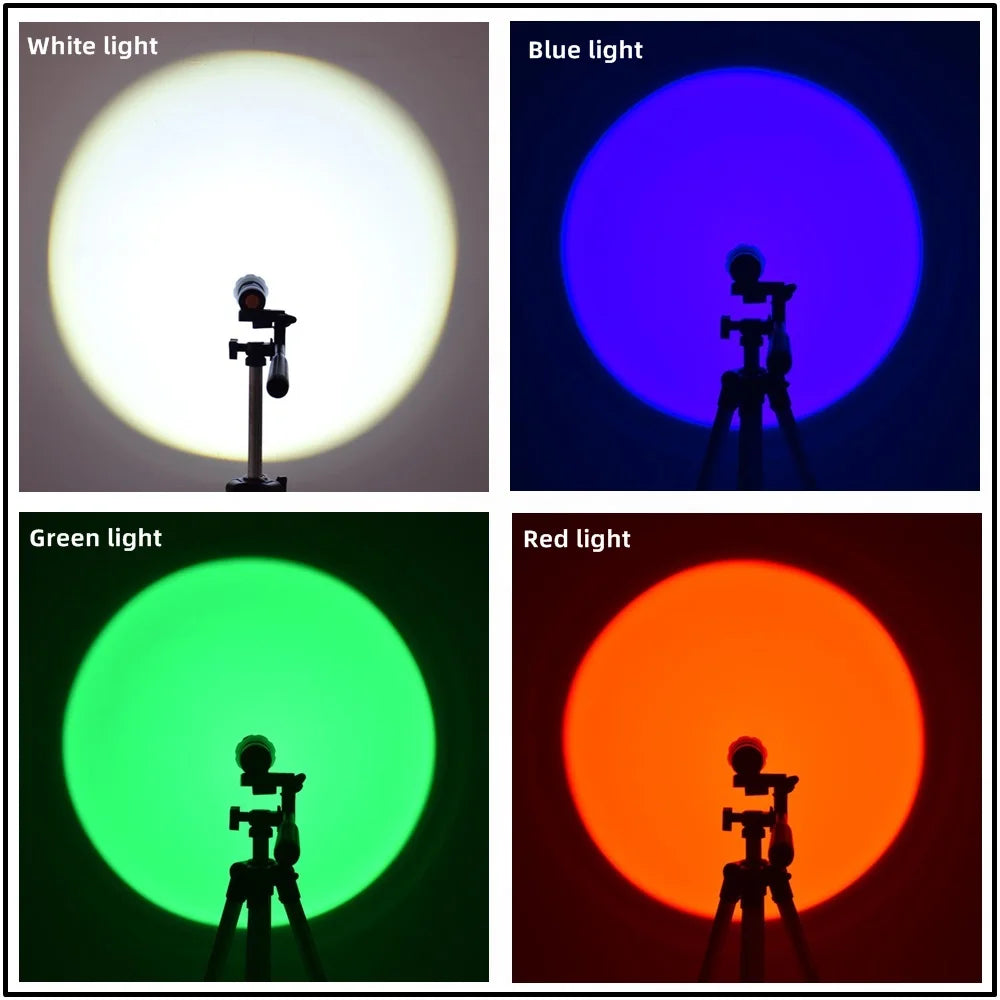 Zoom Red/Green/Blue light LED Flashlight USB Rechargeable Outdoor Hunting beekeeping Fishing Hiking Travel Camping Lamp Torch