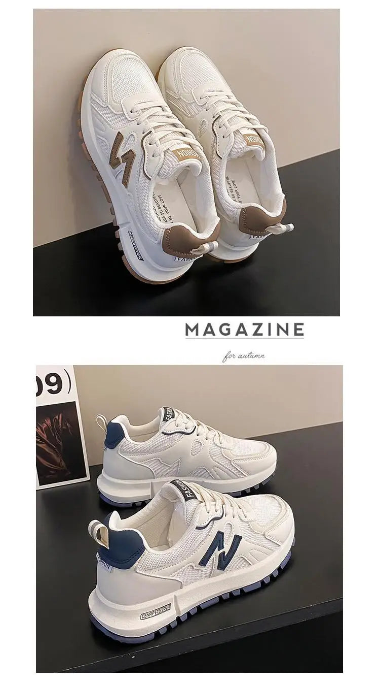 Sports Shoes for Women 2024 Spring New Super Hot Versatile Anti slip Casual Women's Shoes Soft Sole Running Little White Shoes