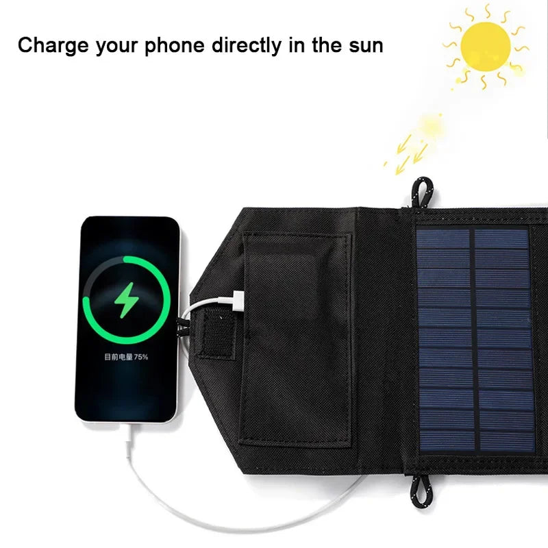 800W Foldable Solar Panel Charger – 20W USB/DC Output for Camping & Emergency Power