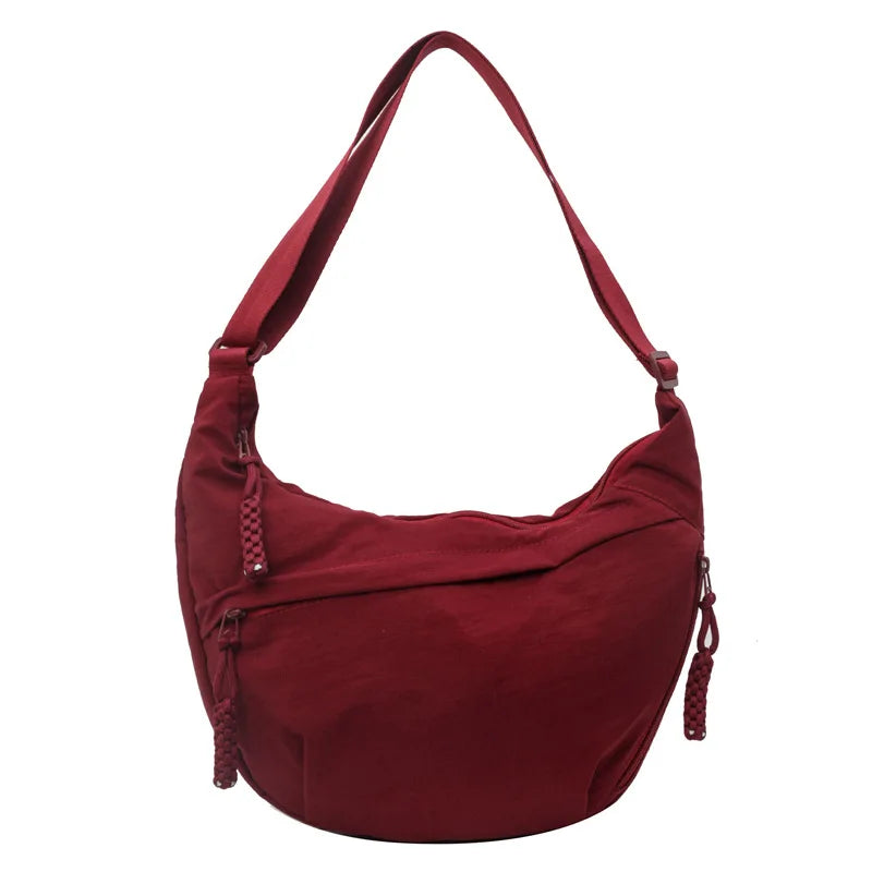 High-Capacity Nylon Crossbody Shoulder Bag for Women