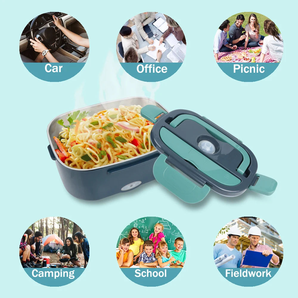 1.5L Electric Lunch Box Warmer โ 60W for Car & Home Use