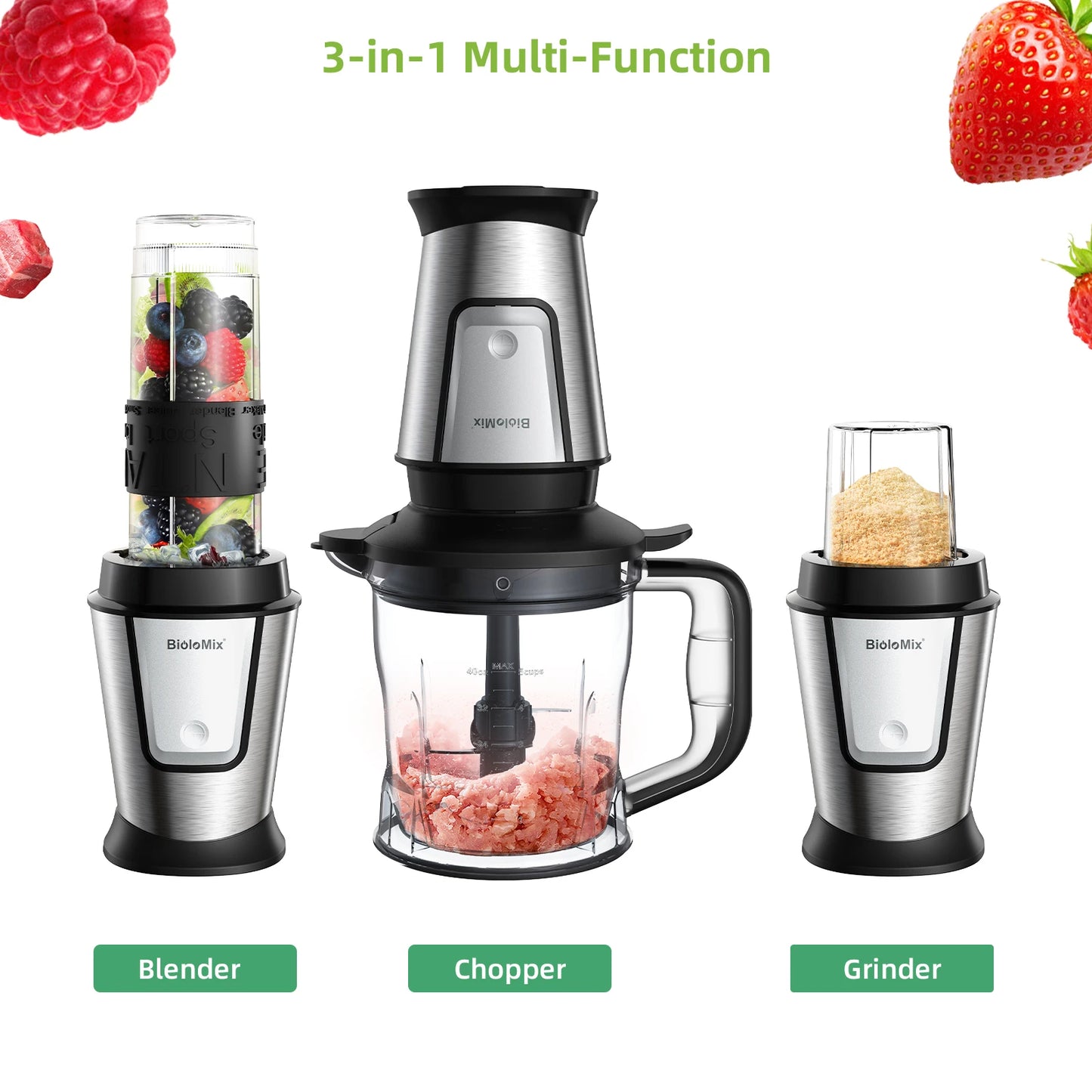 BioloMix 700W 3-in-1 Juicer & Blender