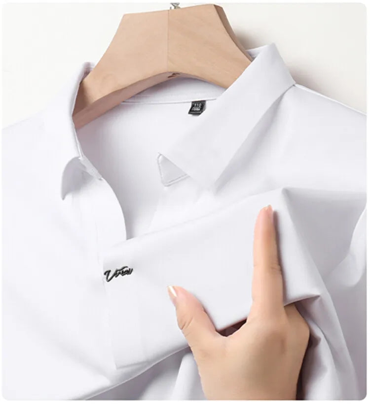 Men’s Stretch Polo Shirt – Quick-Dry Business Casual (M-4XL)