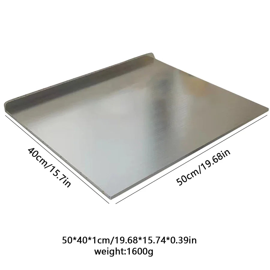 Stainless Steel Folding Cutting Board – Double-Sided, L-Shaped