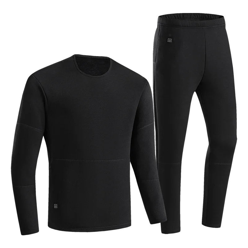 30 Zones Heating Heated Underwear Women Men Motorcycle Jacket USB Electric Heating Underwear Fleece