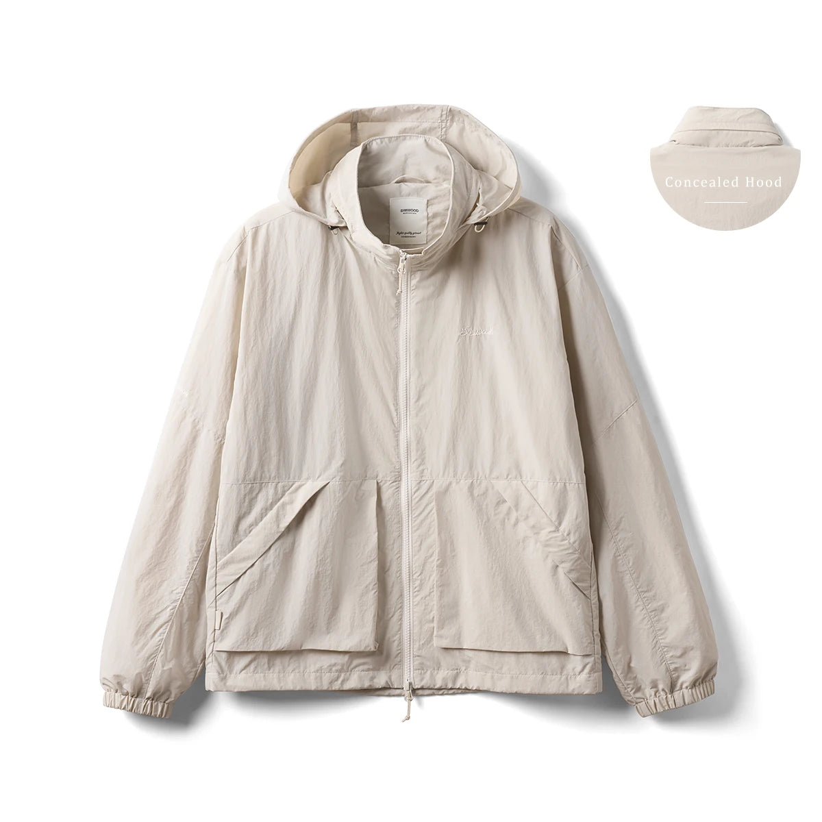 SIMWOOD Lightweight Hooded Jacket – Men’s Oversized Spring/Summer Coat