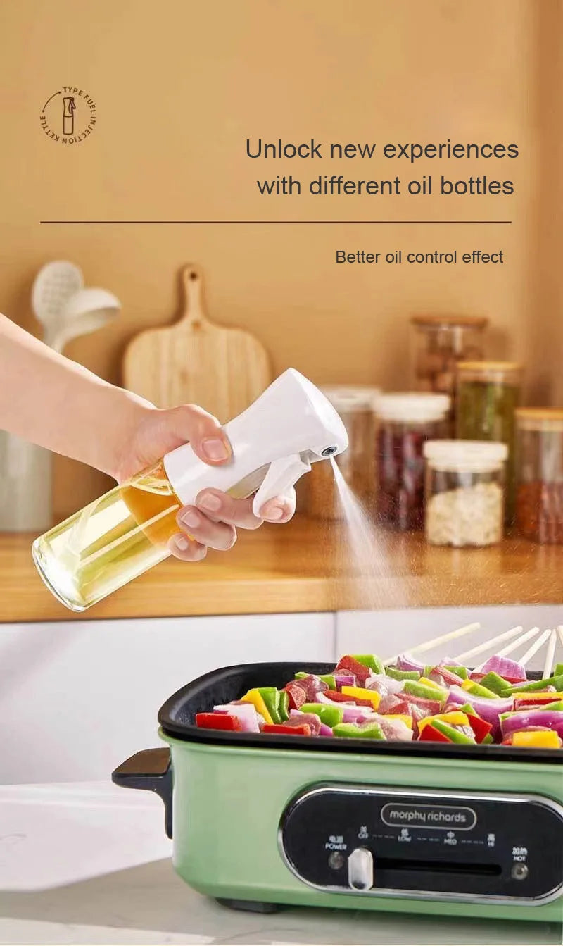 200ml/300ml Kitchen Oil Spray Bottle – Olive Oil Dispenser for Cooking & BBQ