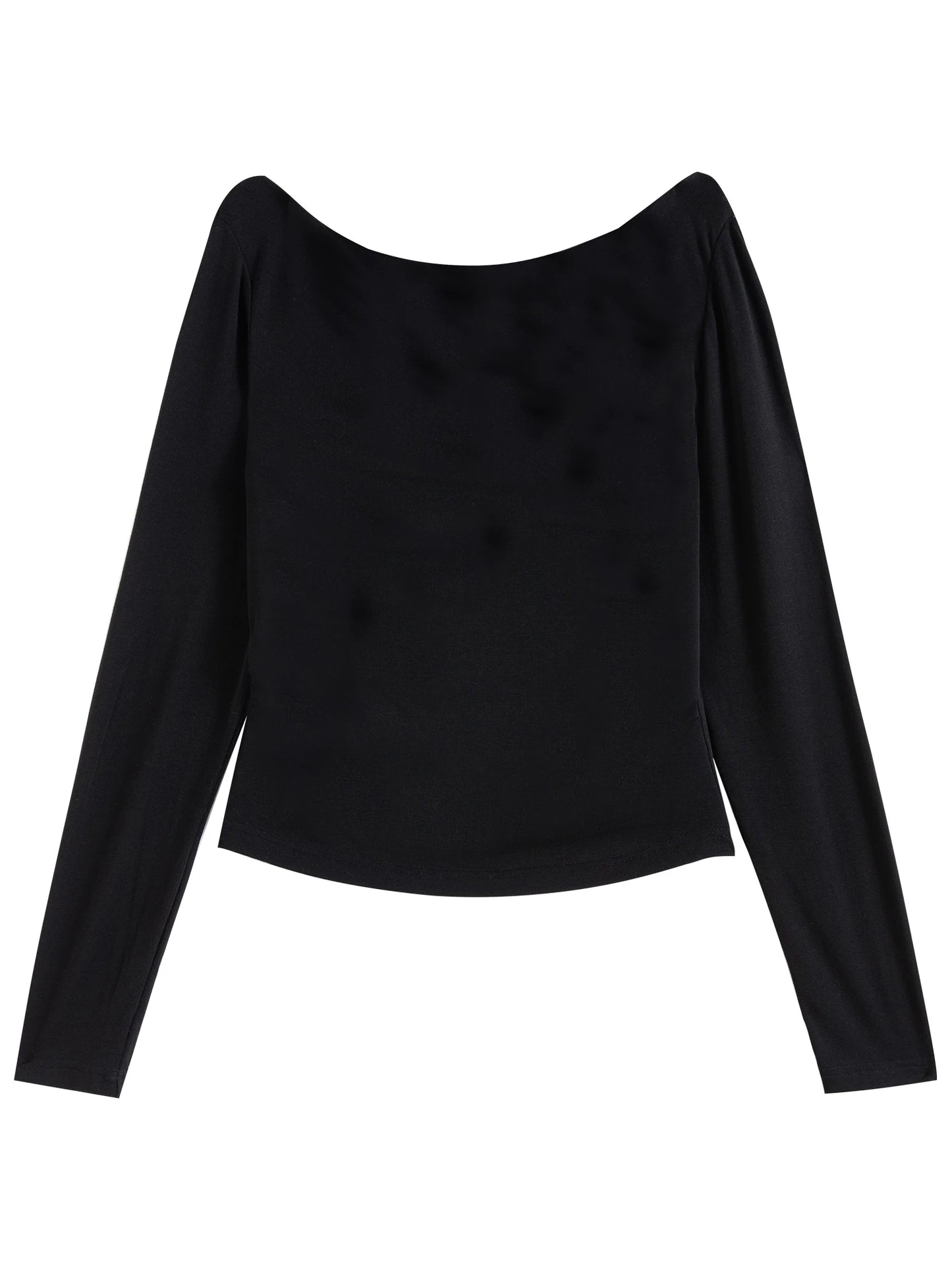 Women's Slim Fit Wool Blend Long Sleeve Top – Spring Office Style