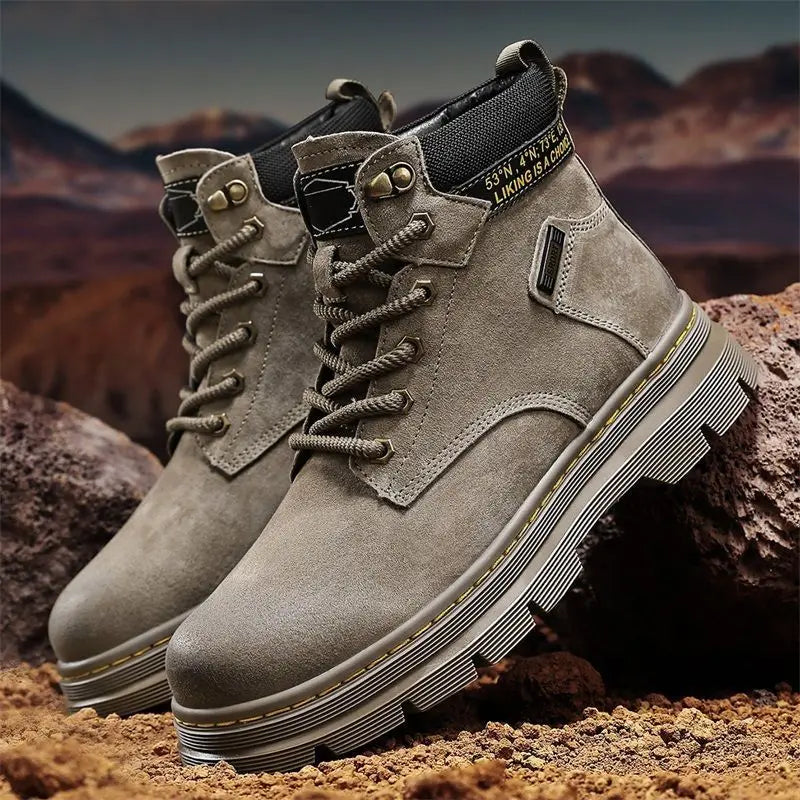 Vanmie Winter Men Boots Fashion Men's Winter Ankle Boots for Men Women Warm Fur Timber Boots Male Ladies Winter Booties