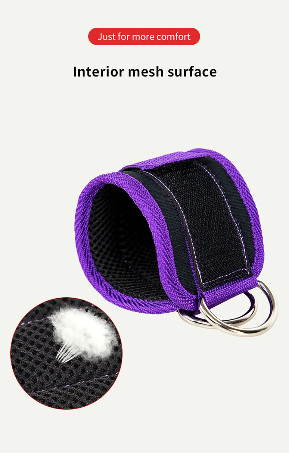 LOOGDEEL TPE Resistance Bands Ankle Straps Fitness D-Ring Support Ankle Cuffs Yoga Band Gym Guard Leg Strength Safety Extensions