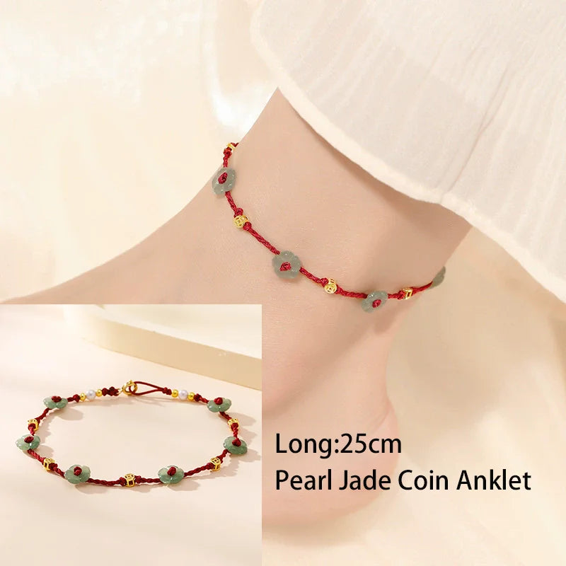 VENTFILLE 925 Sterling Silver Koi Fish Anklet Rope for Women Girl Cute Fashion Summer Jewelry Dropshipping Wholesale
