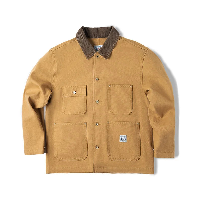 Vintage Michigan Heavyweight Canvas Chore Jacket – Men’s Spring Coat