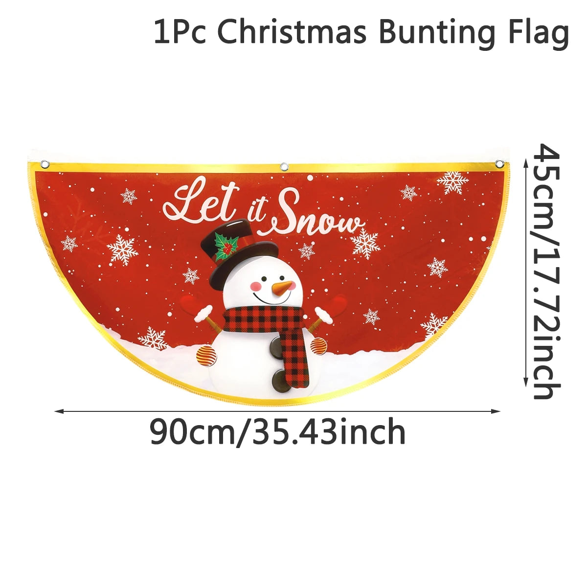 Christmas Fan-shaped Flag Outdoor Hanging Banner Christmas Decoration for Home 2025 Xmas Flag Navidad Natal Gifts New Year 2026