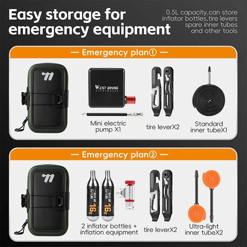 Waterproof Bike Saddle Bag – Compact 600D TPU Cycling Storage by West Biking