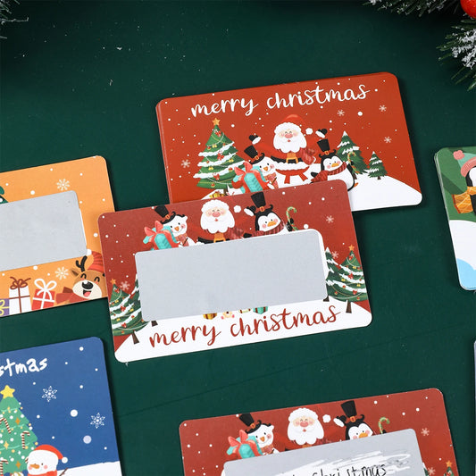 Christmas Scratch Cards Merry Christmas Decorations for Home 2025 Navidad Natal DIY Surprise Gifts Xmas Ornament New Year 2026