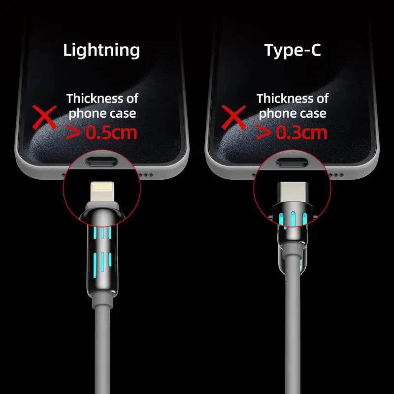 4-in-1 Fast Charging Cable 240W – USB-C, Lightning, USB-A