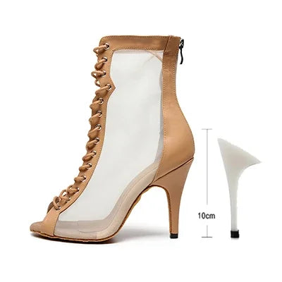 Women’s Latin Dance Shoes – High Heel Ballroom Salsa Practice Shoes with Soft Sole