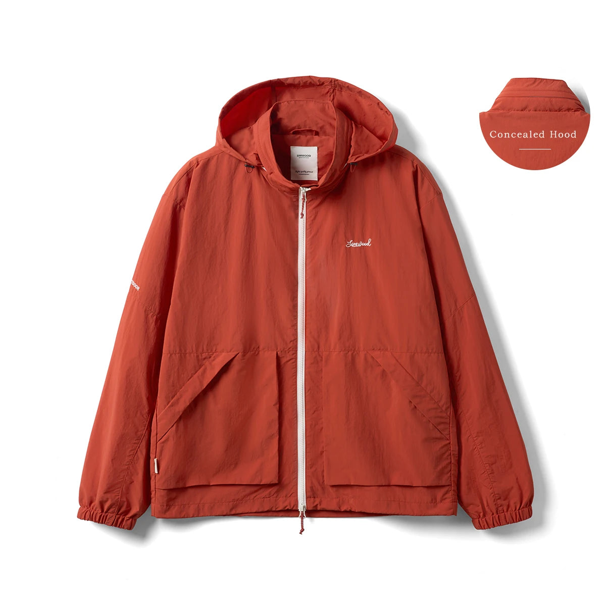 SIMWOOD Lightweight Hooded Jacket – Men’s Oversized Spring/Summer Coat