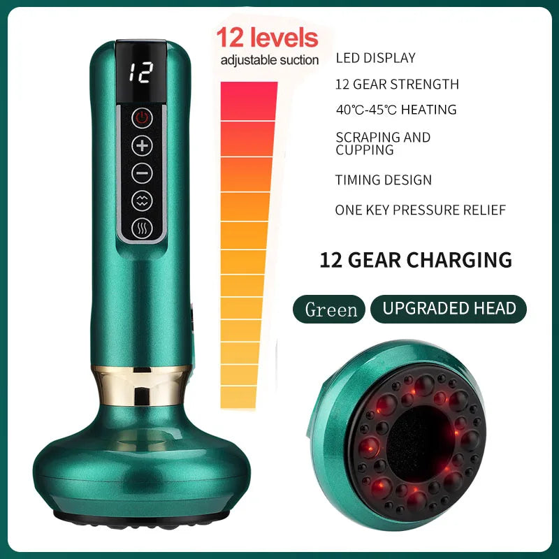 Smart Electric Cupping Massager with Heat & Gua Sha