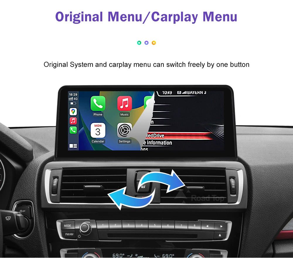 1920*720 Multimedia Touch Screen For BMW 1/2/3/4 Series F20/F21/F22/F30/F31/F33/F34/F36 Android Auto NBT System Wireless Carplay