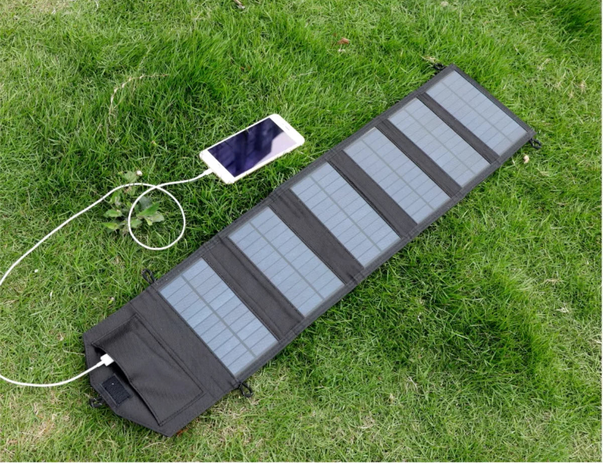 800W Foldable Solar Panel Charger – 20W USB/DC Output for Camping & Emergency Power