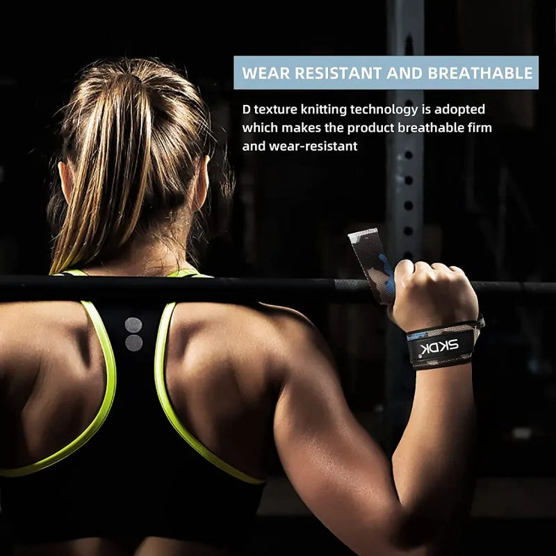 Weightlifting Wrist Straps Strength Training Booster Belt Adjustable Non-slip Gym Fitness Lifting Strap Wrist Support Grip Band