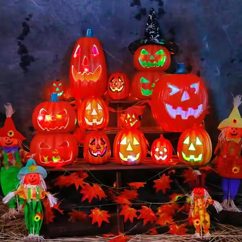 1Pc Decorative Pumpkin Halloween Props Lantern Decor Pumpkin Decoration Pumpkin Light Outdoor Halloween Decorationsation