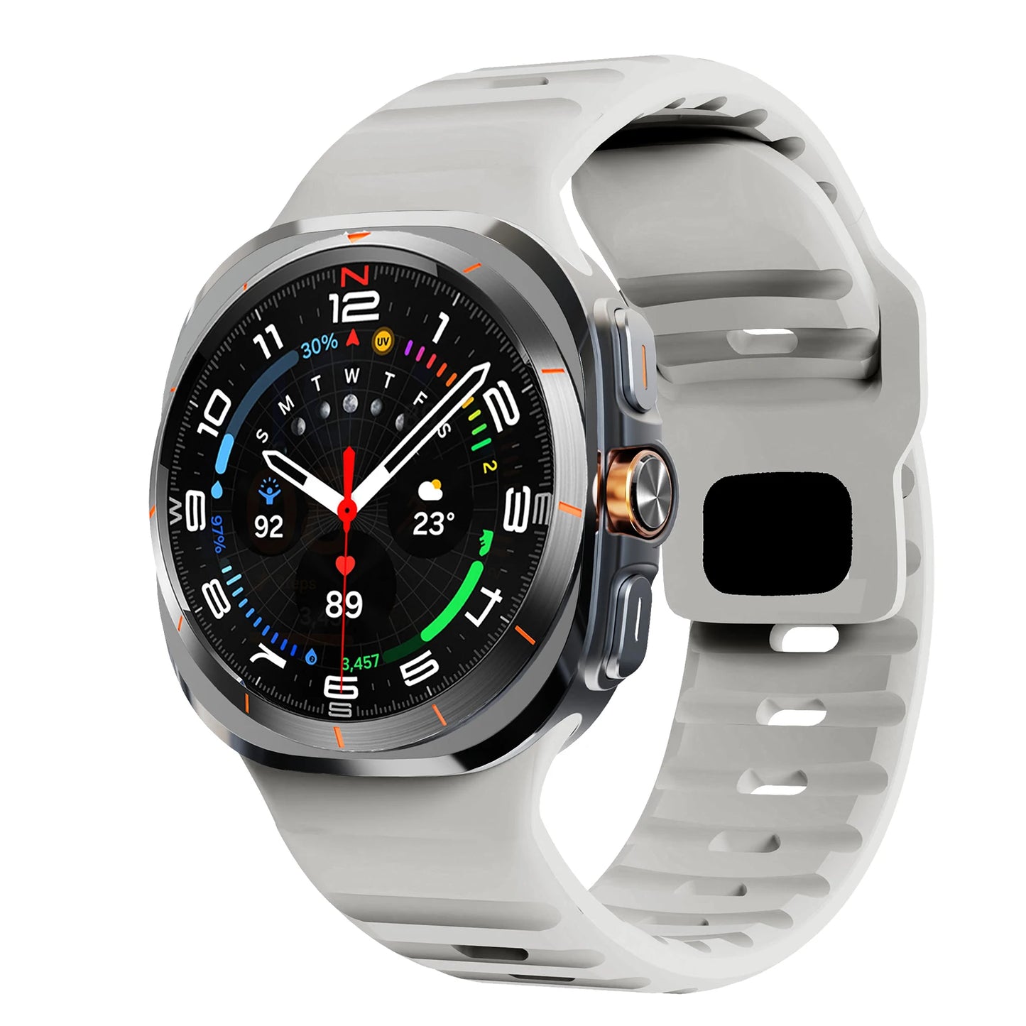 For Samsung Galaxy Watch 7 Ultra Strap 47mm Accessories correa Sport Silicone Bracelet For Galaxy Watch 8 ultra 2025 band 47 mm