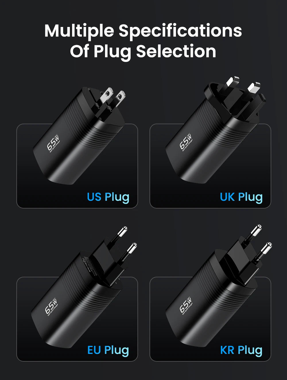 65W GaN USB Type C Fast Charger For Laptop PPS 45W PD QC 3.0 Quick Charge For iPhone 14 13 Samsung Xiaomi Realme Phone Charger