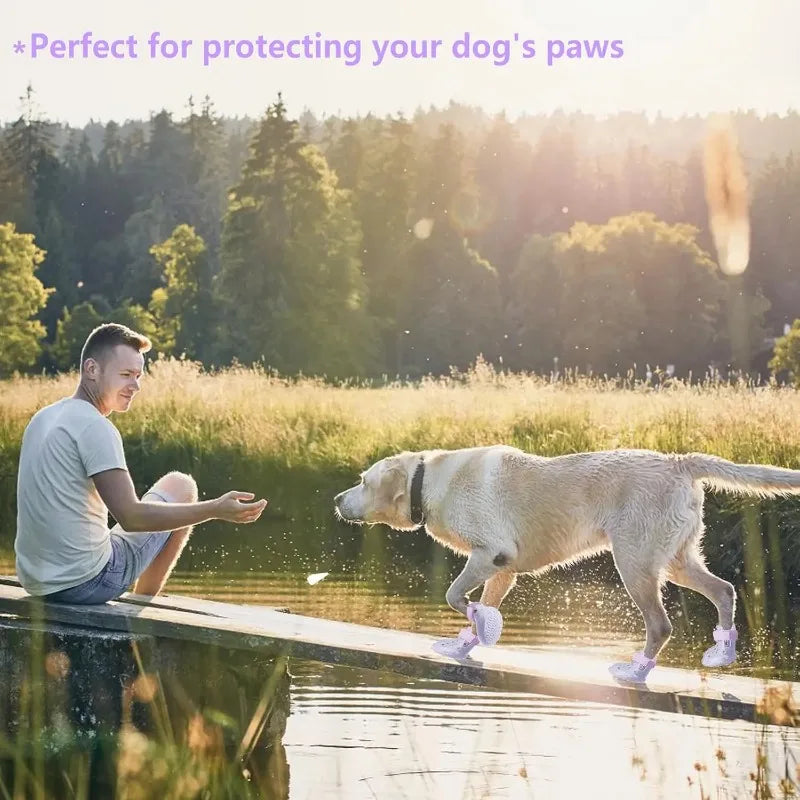 Reflective Waterproof Dog Boots – Anti-Slip Outdoor Shoe